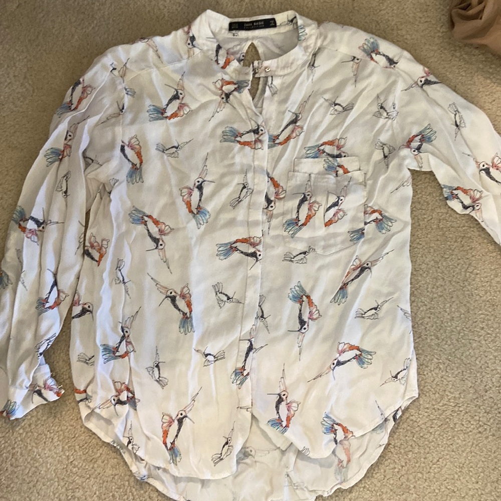Zara Basic women’s blouse size M but probably should be an S